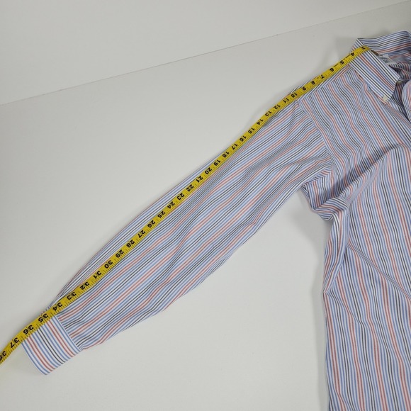 Brooks Brothers Shirt Mens 16-36 Striped Slim Fit Non-Iron All Cotton‎ EUC - Picture 10 of 10